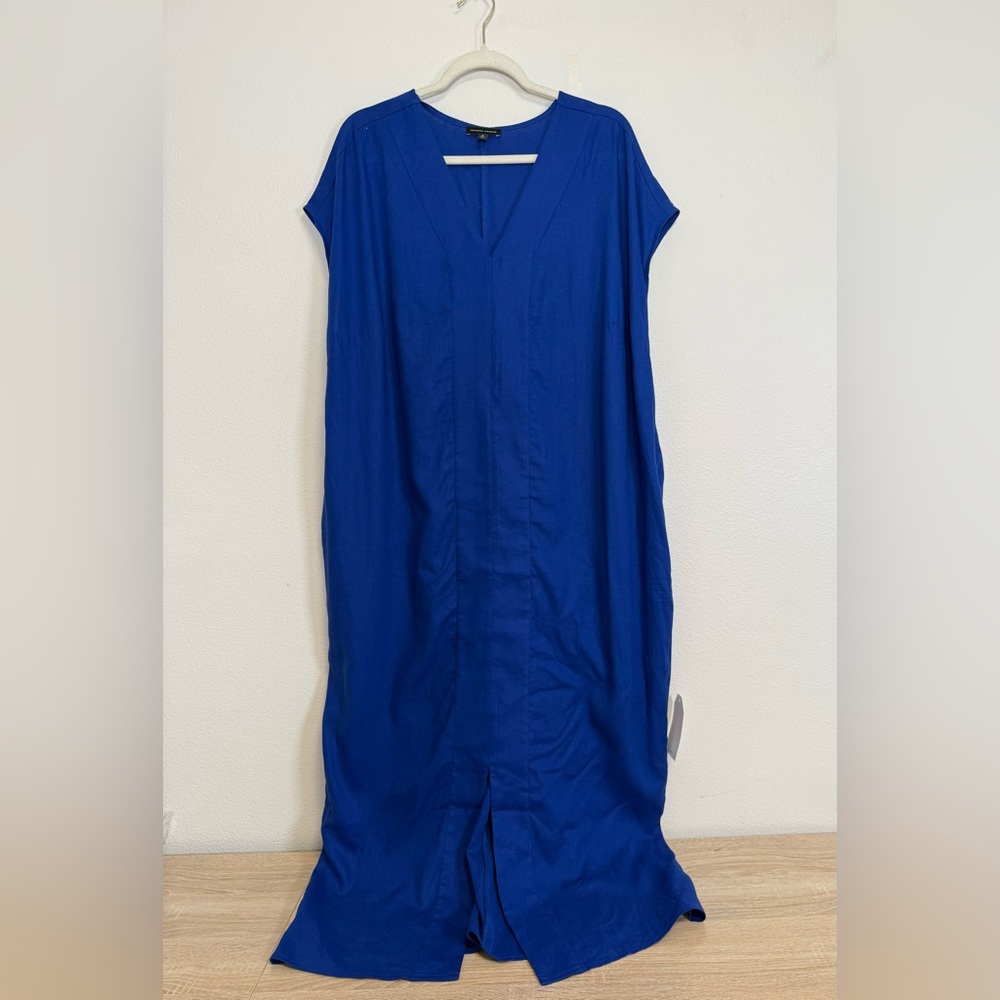 NWT Universal Standard cabana kaftan cobalt Blue V-Neck Women’s Sz S/14-16 - Picture 2 of 8